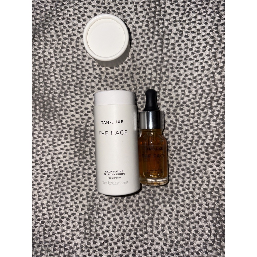 Tan-Luxe The Face Medium Dark Illuminating Self Tan Drops 0.33 Fl Oz. New